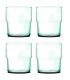 Set de 4 verres à eau en verre recyclé bistrot 29.5cl