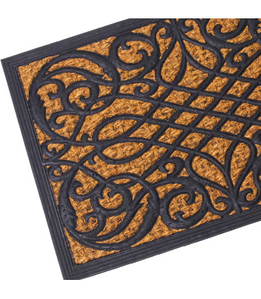 Paillasson coco et caoutchouc volutes 60x40cm
