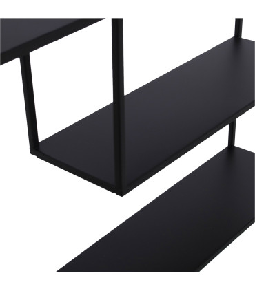 Étagère murale métal noir 55x12x70cm
