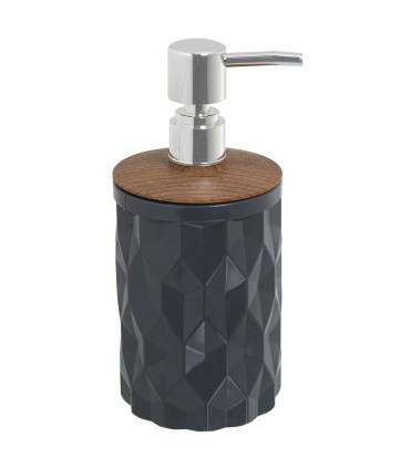 Soap Dispenser Brown Acrylic Wood Effect