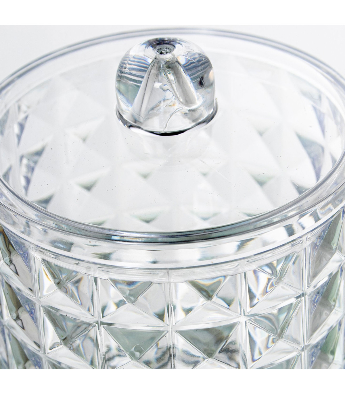 Distributeur De Coton-Tige En Acrylique Avec Couvercle En Bambou Boite De Rangement Pour Salle De Bain Et Chambre 92290197
