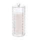 Bathroom box bamboo and transparent 7x7x19cm