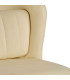 Fauteuil similicuir beige avec coussin dos rond