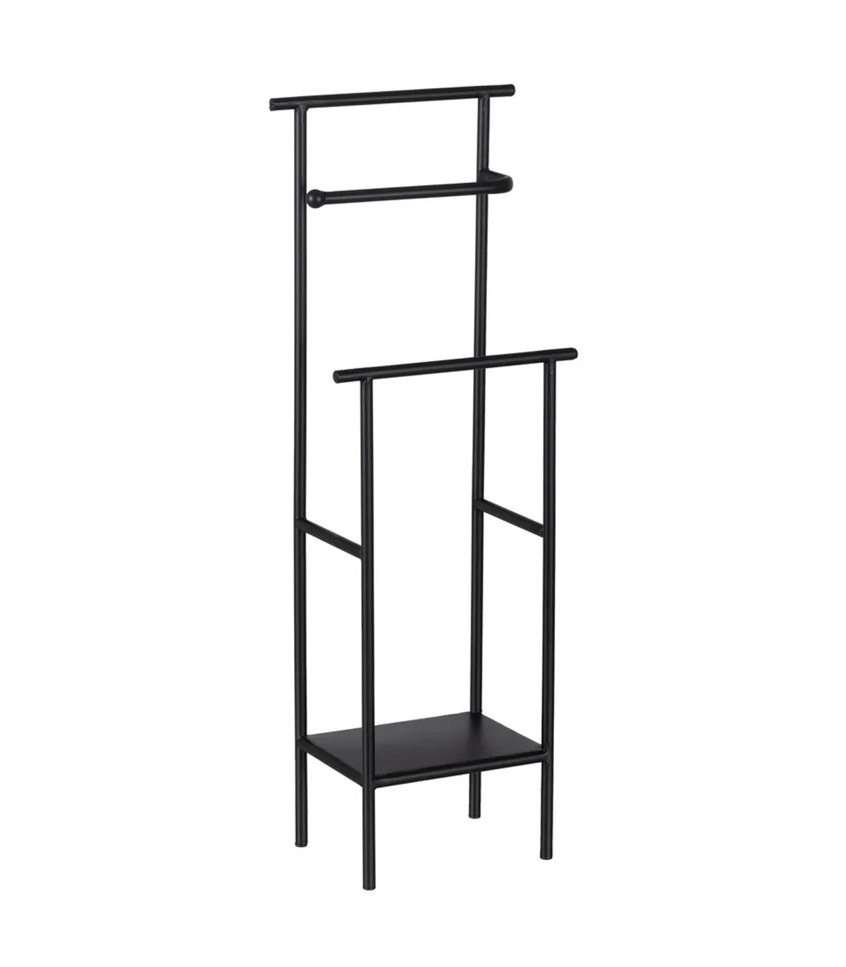 Porte-serviettes Extra Large Debout Noir GARDELI – 65x20x110 Cm, Acier Massif - 8
