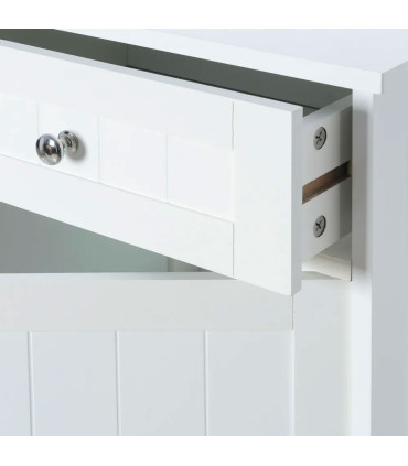 White bedside table wood 48x35x61cm