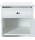 White bedside table wood 48x35x61cm