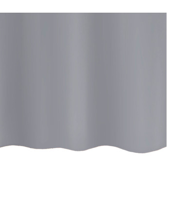 Rideau de douche plastique gris avec 12 anneaux 180x200cm