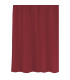 Rideau de douche plastique rouge avec 12 anneaux 180x200cm