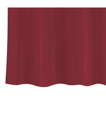 Rideau de douche plastique rouge avec 12 anneaux 180x200cm