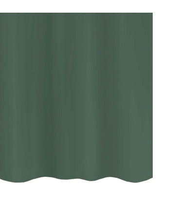 Rideau de douche plastique vert avec 12 anneaux 180x200cm