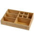 Organiseur rangement maquillage en bambou 9 compartiments