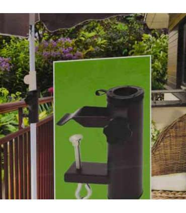 Support de parasol pour balcon gris
