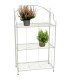 Étagère pour plantes en métal blanc pliable 58x30x100cm