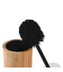 Brosse WC ronde bambou et noir 10x10x36.8cm