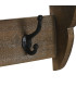 Portemanteau mural bois et métal avec étagère 67x17x27cm