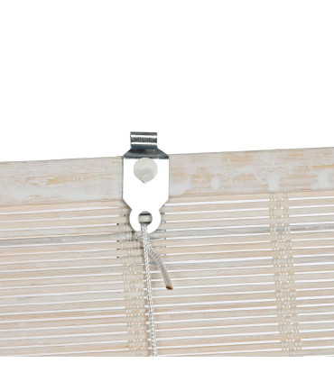 Store enrouleur intérieur en bambou blanc 120x2x175cm