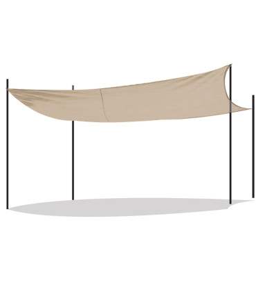 Toile ombrage rectangulaire beige déperlante 300x400cm
