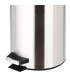 Poubelle salle de bain métal argenté ronde 3L