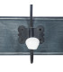 Set de 2 portemanteaux bois, métal et grés 60.5x20.5x7.5cm