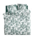 Parure de lit imprimée jungle 100% coton vert et blanc 240x220cm