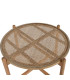 Table basse ronde en bois et cannage rotin 66x66x45cm