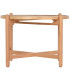 Table basse ronde en bois et cannage rotin 66x66x45cm