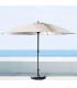 Parasol ivoire ouverture à manivelle diamètre 300cm