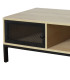 Table basse bois et métal noir 110x50x36cm