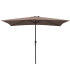 Parasol taupe ouverture à manivelle 200x300cm