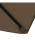 Parasol taupe ouverture à manivelle 200x300cm