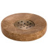 Porte savon marbre brun 11x11x2cm