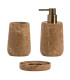 Porte savon marbre brun 11x11x2cm