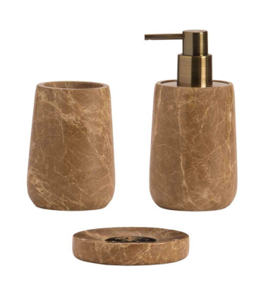 Porte savon marbre brun 11x11x2cm