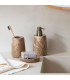 Porte savon marbre brun 11x11x2cm