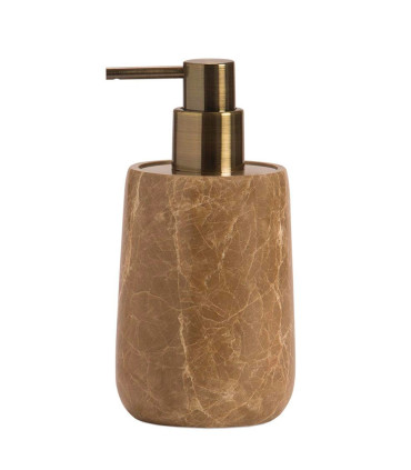 Distributeur de savon en marbre brun 8x8x16.5cm