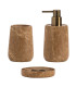 Distributeur de savon en marbre brun 8x8x16.5cm