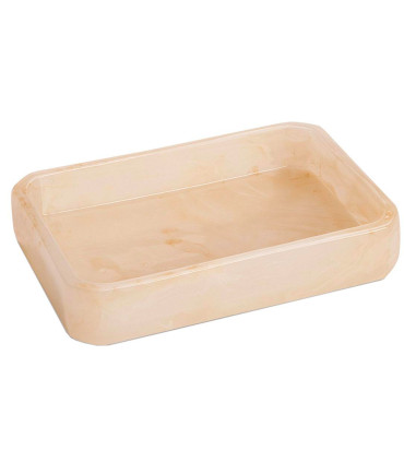 Porte savon en résine effet nacre 13x9.5x2.5cm