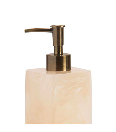 Distributeur de savon en résine effet nacre 7.5x7.5x19cm