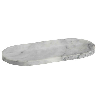 Plateau de présentation salle de Bain marbre blanc 30x15x1.5cm