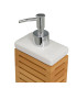 Bathroom Set - Black plastic and Bamboo