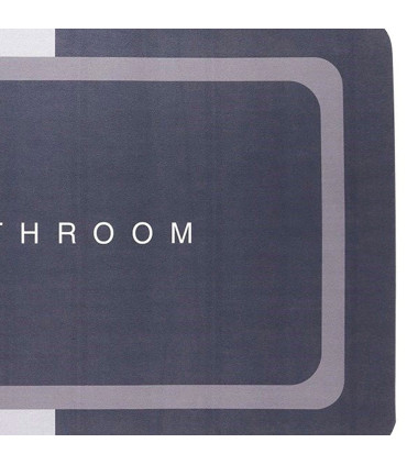 Tapis de bain antidérapant gris et beige 60x40cm