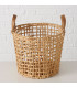 Panier tressé décoratif 30x30x25cm