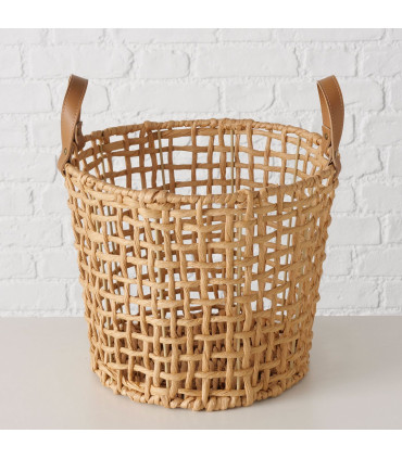 Panier tressé décoratif 30x30x25cm