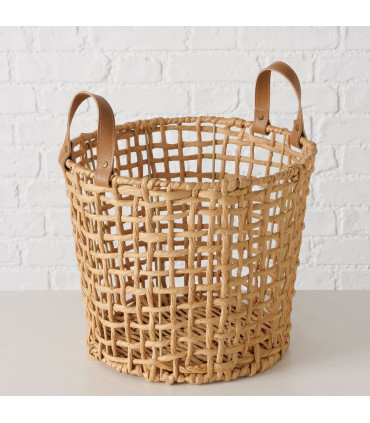 Panier tressé décoratif 30x30x25cm