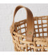 Panier tressé décoratif 30x30x25cm