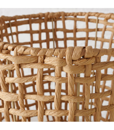 Panier tressé décoratif 30x30x25cm