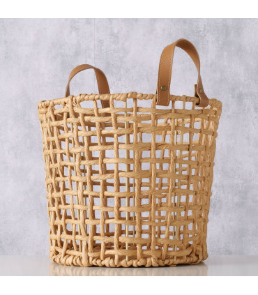 Panier tressé décoratif 30x30x25cm