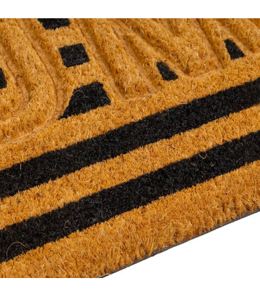 Paillasson coco rayures noires home 60x40x1.5cm