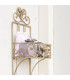 Dérouleur papier toilette en métal beige avec étagère 20x15x43cm