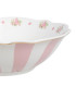 Assiette creuse en porcelaine blanche motif fleuri roses 15x15x5cm